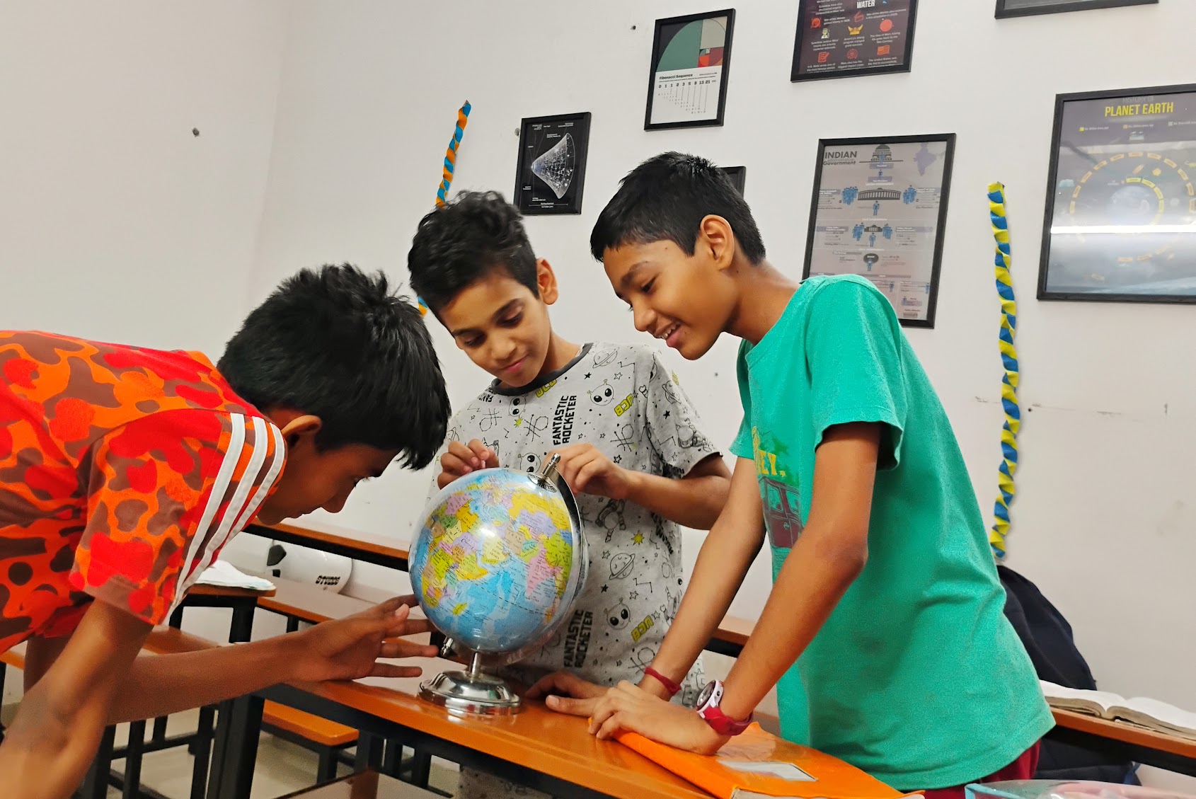 Students taking a regular test